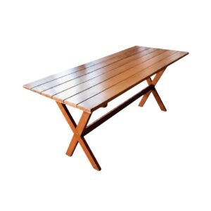Conjunto Mesa e Bancos – Modelo X – 1,25m – Madeira