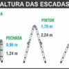 Escada Articulada – 12 Degraus 4x3 – marca BOTAFOGO - Image 3
