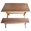 Conjunto Mesa e Bancos – Modelo X – 1,98m – Madeira - Image 2