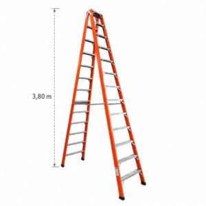 Locação de Escada Duplo Acesso - 13 Degraus - 3,80m - Fibra de Vidro