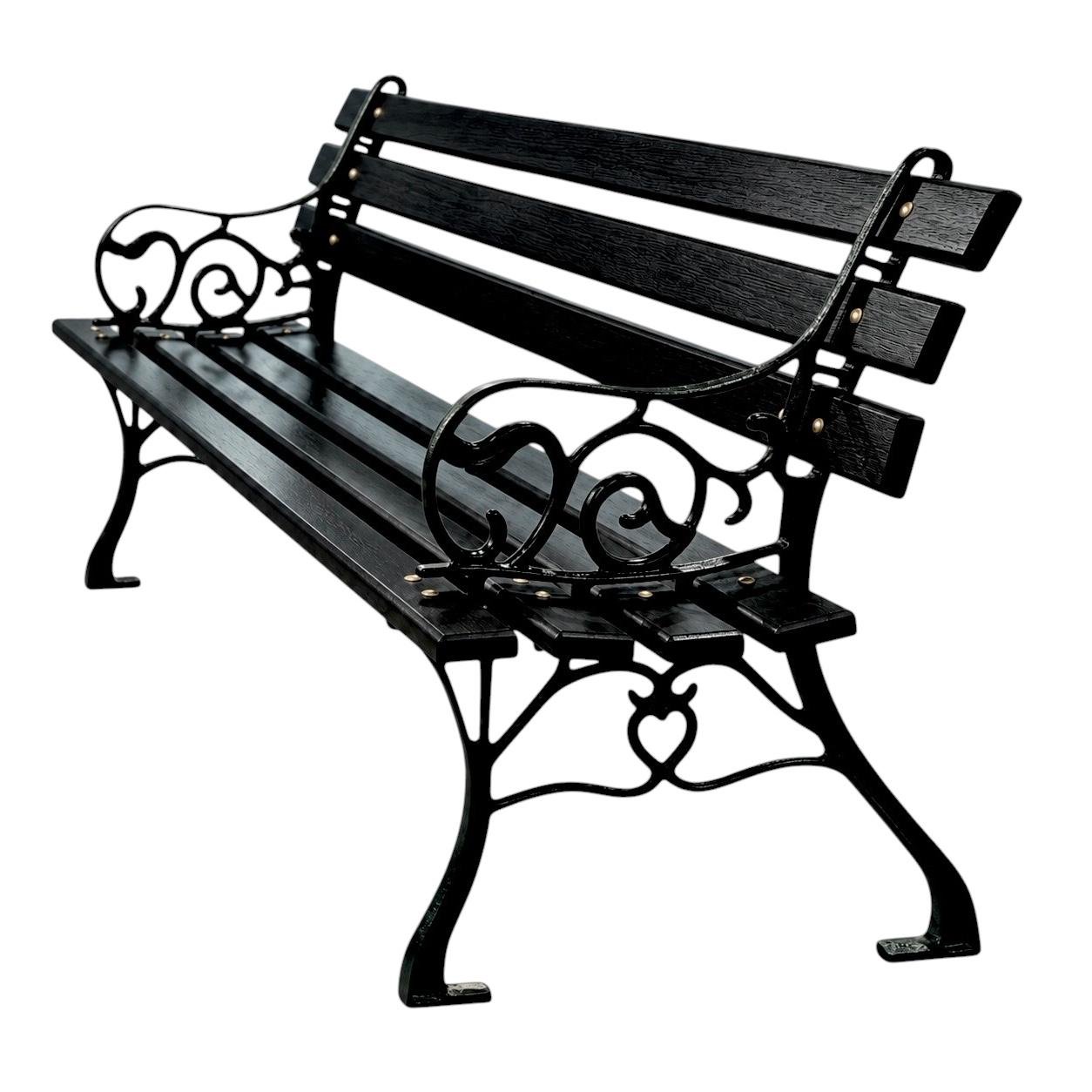 Banco de Jardim – Modelo Francês Preto