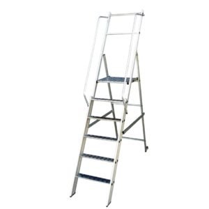 Escada Trepadeira Dobrável – 5 Degraus + Patamar 150cm