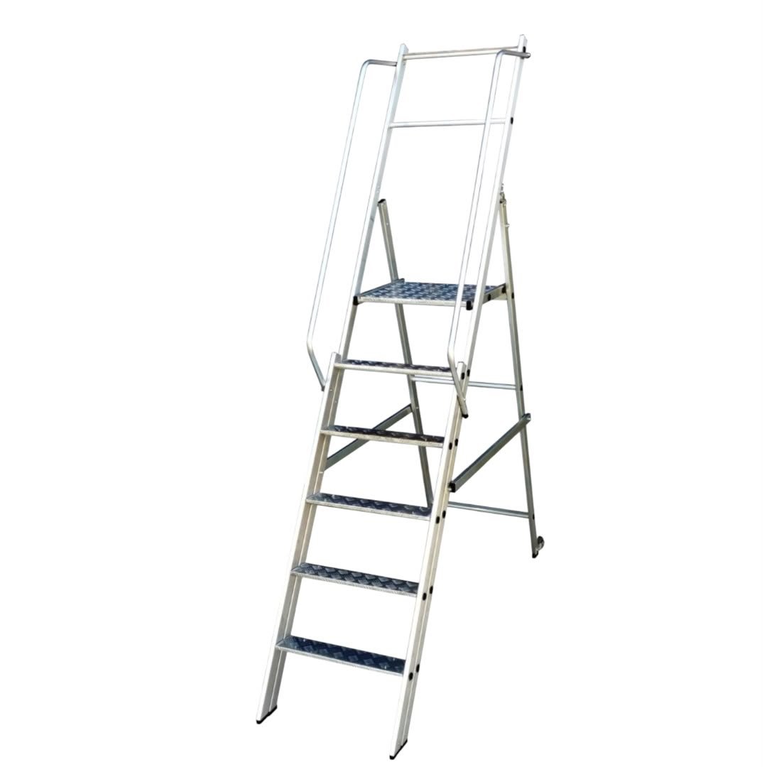 Escada Trepadeira Dobrável – 5 Degraus + Patamar 150cm