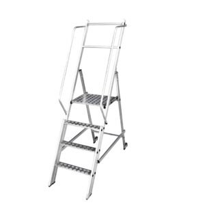 Escada Trepadeira Dobrável – 3 Degraus + Patamar 100cm